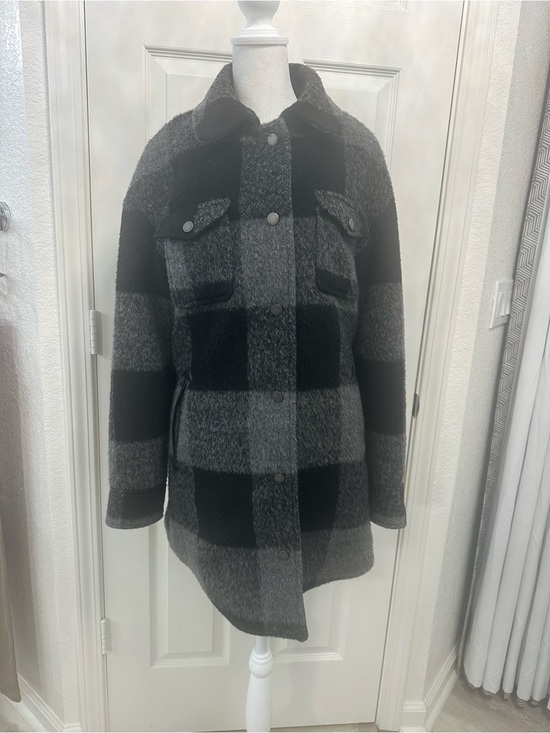 Lucky Brand Jackets & Blazers - Lucky Brand Plaid Sherpa Teddy Jacket Coat Medium EUC